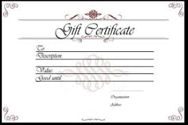 Gift Certificate Templates Printable Gift Certificates For Any Occasion