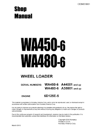 Komatsu Wa450 6 Wheel Loader Service Repair Manual Sn