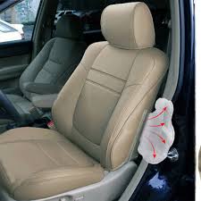 Faux Leather Front Seat Covers Beige