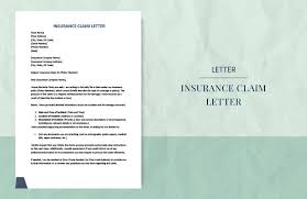 insurance claim letter in ms word