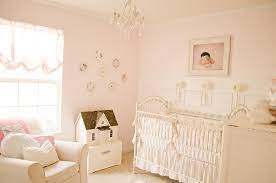 vintage pink and white nursery