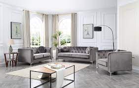 pompano living room set dark gray by