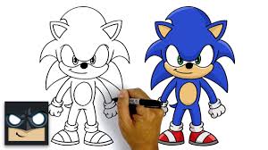 how to draw sonic the hedgehog step