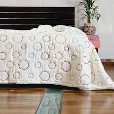 Cotton Embroidery Quilted Bed Cover