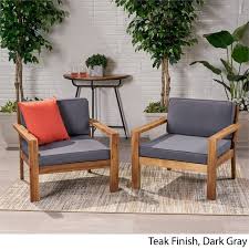 News and pictures about kids room furniture santa ana. Noble House Santa Ana Outdoor Wood Club Chair In Teak And Dark Gray Set Of 2 310080
