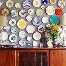 hang vintage decorative plates or