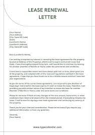 free printable lease renewal letter