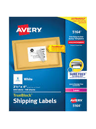 For instance, i don't like for my file folder labels to be. Avery 5164 Trueblock White Shipping Labels Office Depot