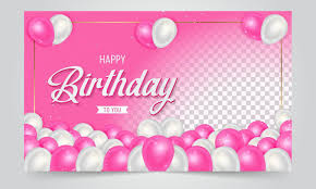 happy birthday background pink vector
