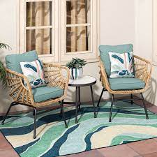 blue indoor outdoor geometric area rug