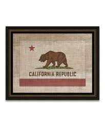 antique california state flag wall art