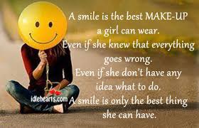 a smile is the best make up a can
