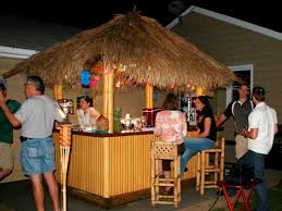 build a tiki bar with a thatched roof