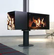 Contemporary Freestanding Fireplace