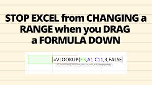 how to stop excel from changing a range
