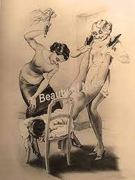 Mature Content BDSM Spanking Print of Vintage Drawing - Etsy