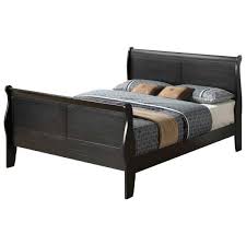 louis philippe black full sleigh bed