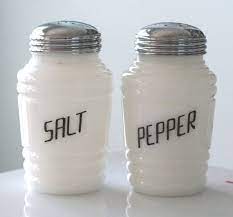 Hazel Atlas Milk Glass Salt And Pepper
