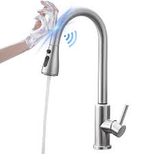 touchless kitchen faucet touch on