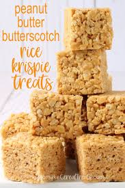 Fun to make and delicious to eat. Peanut Butter Butterscotch Rice Krispie Treats L Howtomakecerealtreats Com