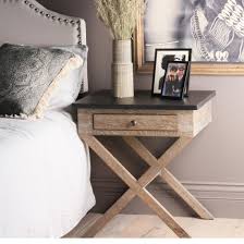 Ina Bedside Table Black Top