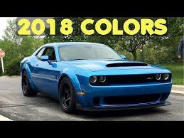 2018 Dodge Challenger Color Options Comparison Youtube
