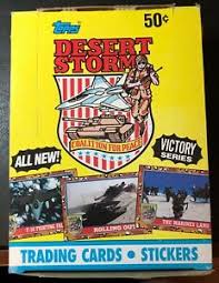You can easily distinguish them from the base cards by the desert shield logo on the front of the cards. 1991 Topps Desert Storm Trading Cards Series 2 Unopened Box With 36 Packs Ebay