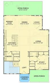 4 Bed Low Country House Plan With Front