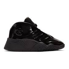 Aw Futureshell High Top Leather Sneakers In Core Black Core Black