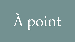how to ounce À point correctly