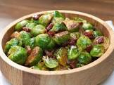 brussels sprouts in a balsamic glaze with pancetta
