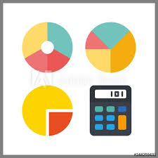 4 Budget Icon Vector Illustration Budget Set Calculator