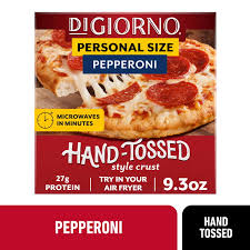 digiorno frozen pizza pepperoni hand