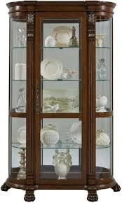 Curio Cabinet In Maple Brown By Pulaski