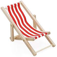 It can recline in five different positions and can. Amazon Com Odoria 1 12 Miniature Foldable Beach Chair Red Stripe Dollhouse Furniture Accessories Toys Games