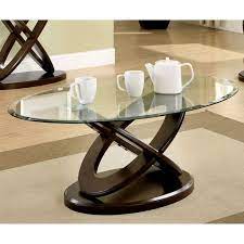 Modern Walnut Brown Wood Coffee Table