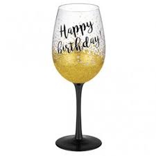 happy birthday wine glass pop