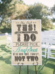 Wedding Seating Sign For Ceremony Pick A Seat Not A Side