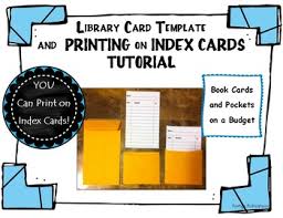 Library Card Template How To Print On Index Cards Tutorial Tpt