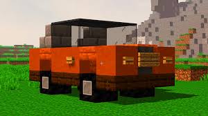 minecraft player makes a working car