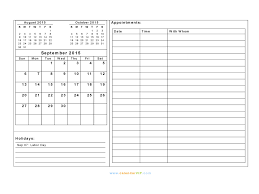 September 2015 Calendar Blank Printable Calendar Template In Pdf