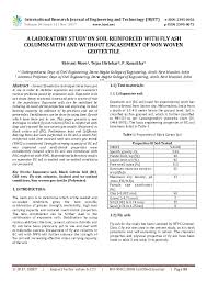 Pdf A Laboratory Study On Soil Reinforced With Fly Ash
