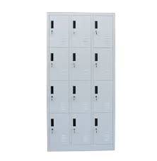 12 door metal locker with key lock and
