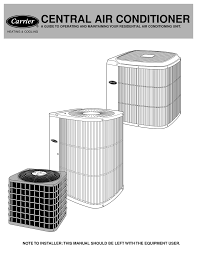 carrier central air conditioner manual