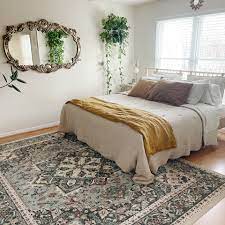 how to place green rugs in every room