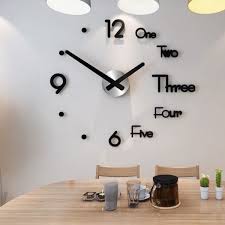 modern design wall clock dymmed