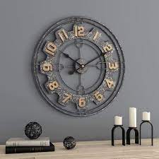 Thcisl Metal Wall Clock With Big Clocks