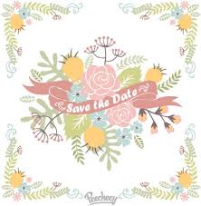 Floral Save The Date Illustration Free Vector In Adobe Illustrator