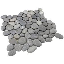 light grey natural pebble floor
