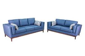 Leather Sofa Lounge 3 Seater Ottoman